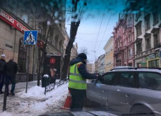 У центрі Львова паркувальники перекрили рух транспорту (ФОТО)