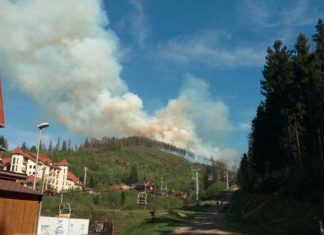 Як на Львівщині через пожежу в Карпатах евакуювали туристів (ФОТО)